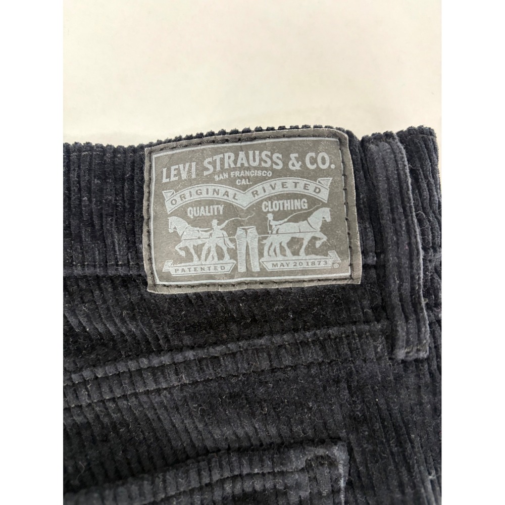 Levi's Black Corduroy Pants Mens 31x30 Slim Fit Stretch 5 Pocket Casual - Picture 10 of 14